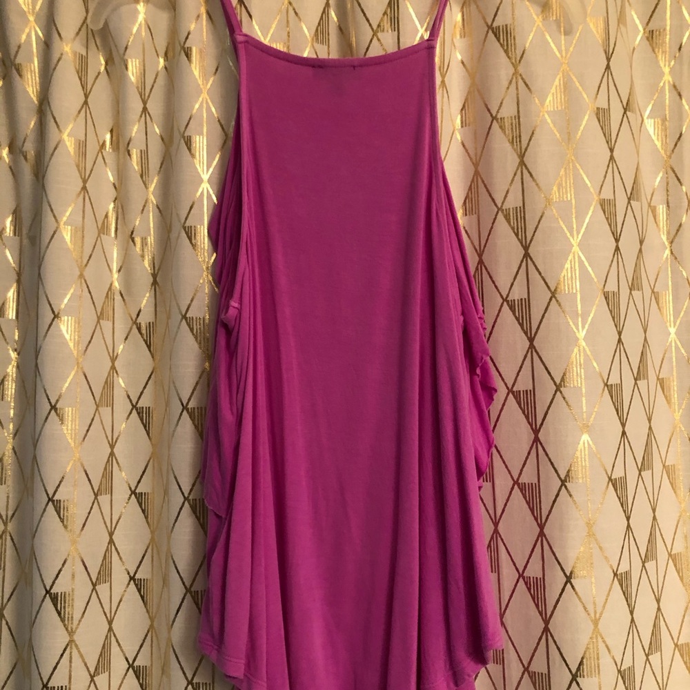 Express Neon Purple/Pink Ruffle Tank - Picture 3 of 4